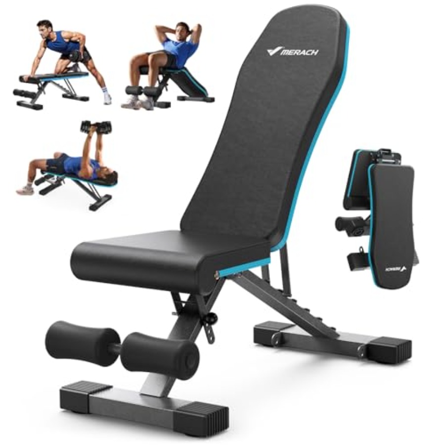 Home Gym Leg Press - Foldable Weight Bench for Home Gym