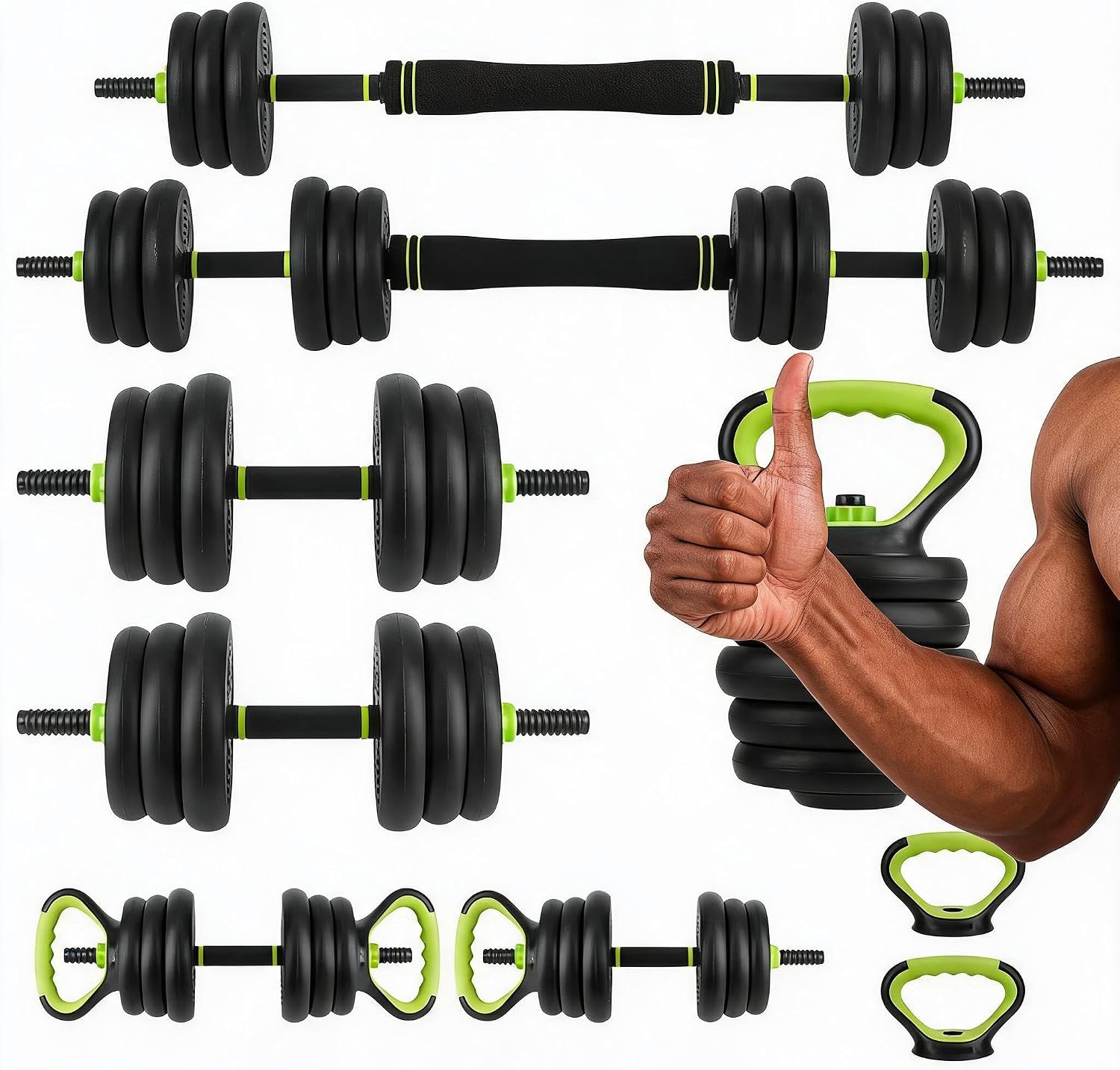 Home Gym Leg Press - 4 in 1 Adjustable Dumbbell Set,