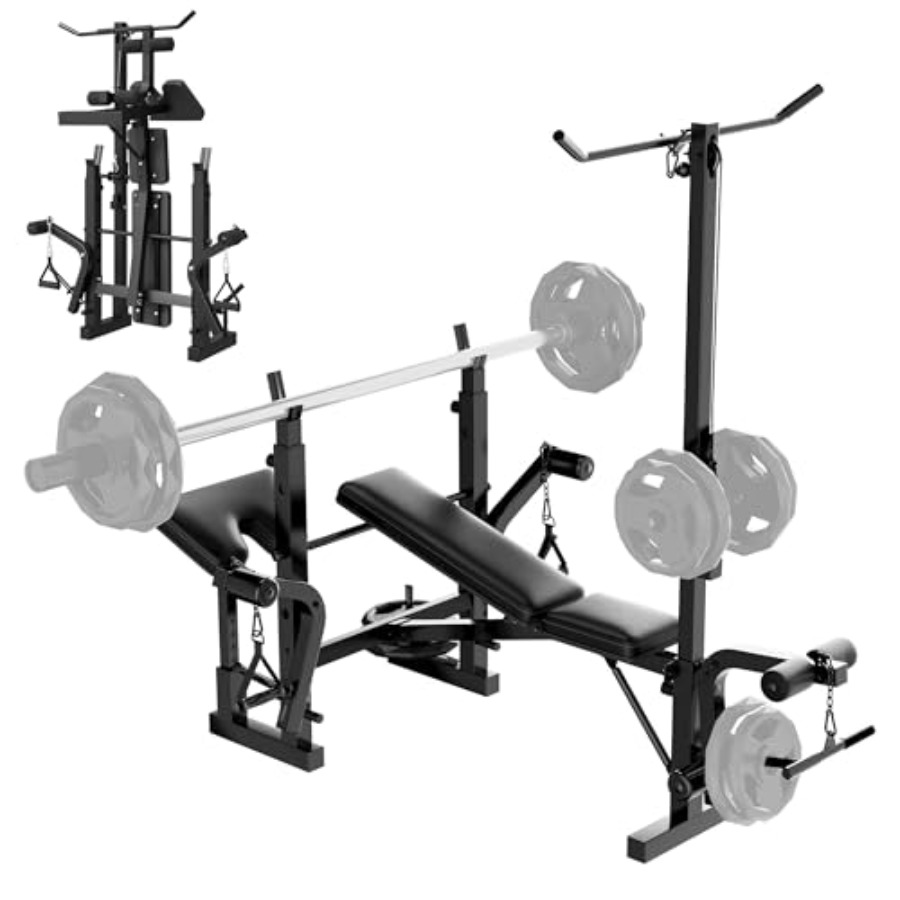 Home Gym Leg Press - Home Gym Weight Bench Set: Steel