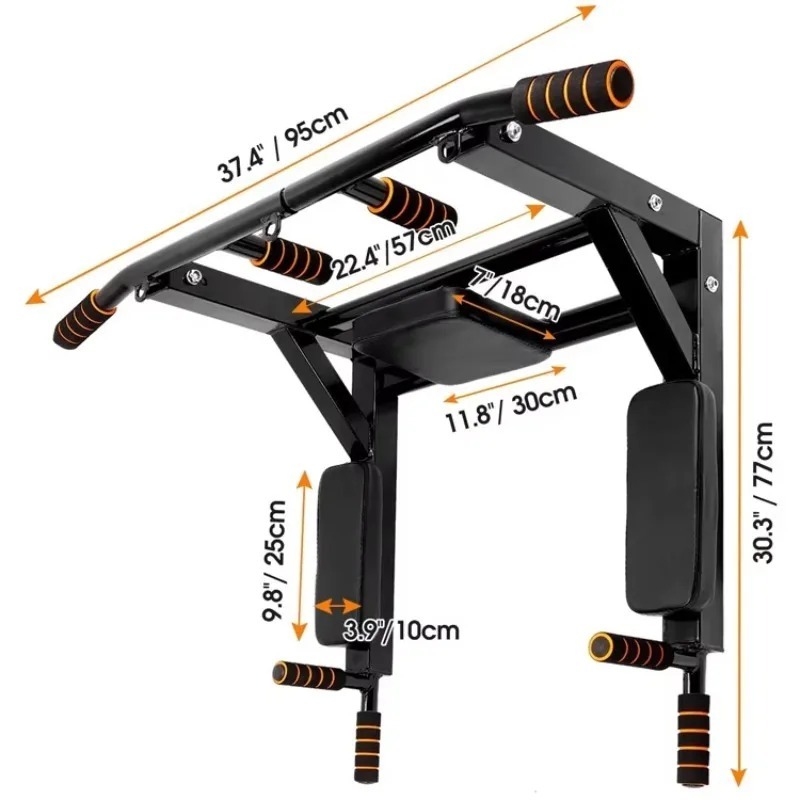 Home Gym Multi - Wall-Mounted Pull-Up Bar for Indoor Use,