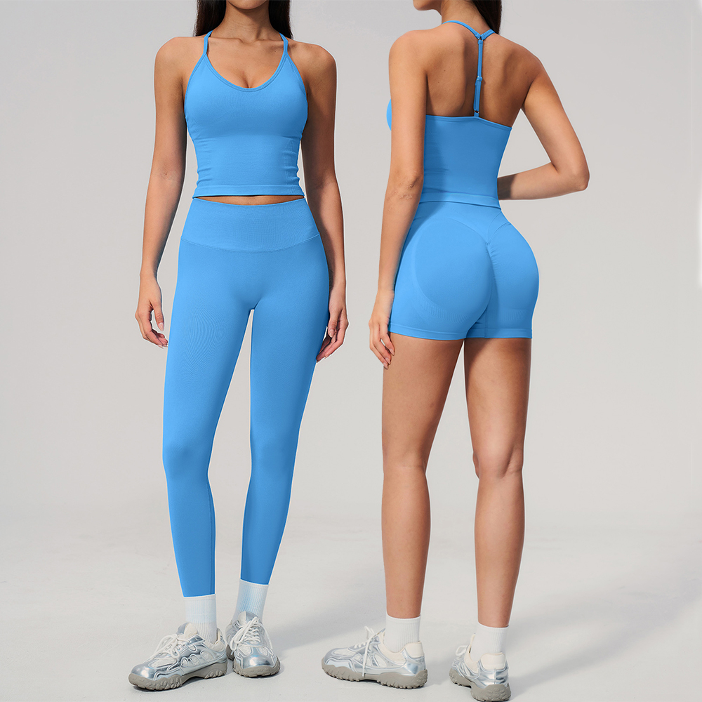 Home Gym Leg Press - Seamless 2 Pieces Yoga Set Women
