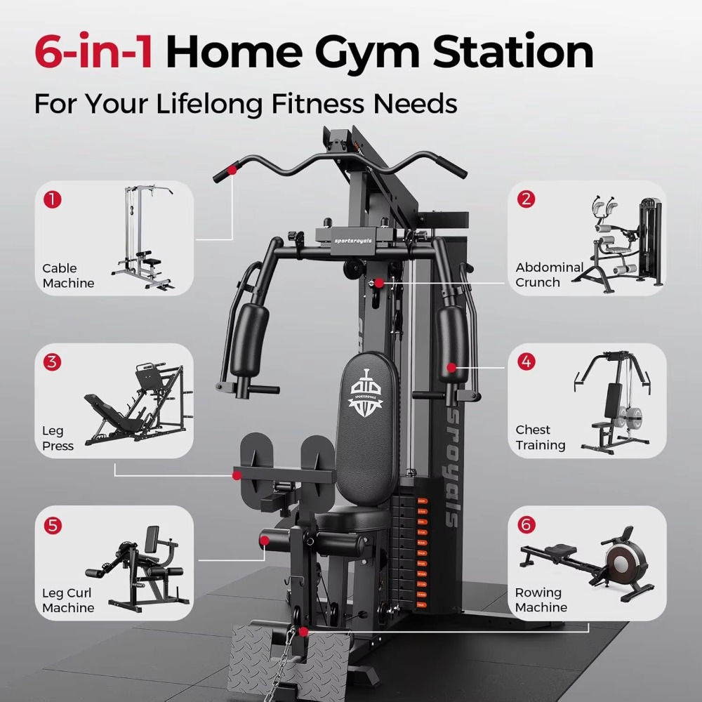 Multifunctional Home Gym 150LB - огляд і ціна Home Gym Cable Machine With Weight Stack