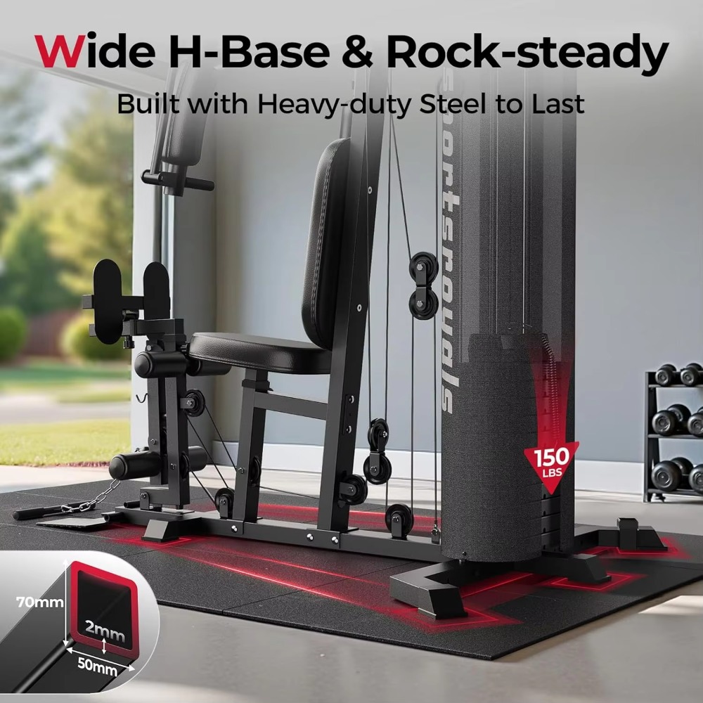 Multifunctional Home Gym 150LB - огляд і ціна Home Gym Cable Machine With Weight Stack