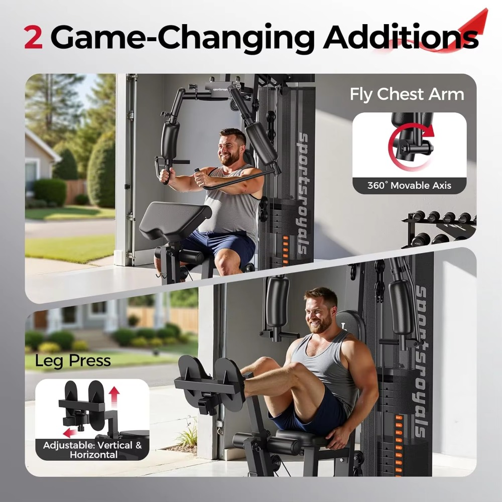Multifunctional Home Gym 150LB - огляд і ціна Home Gym Cable Machine With Weight Stack