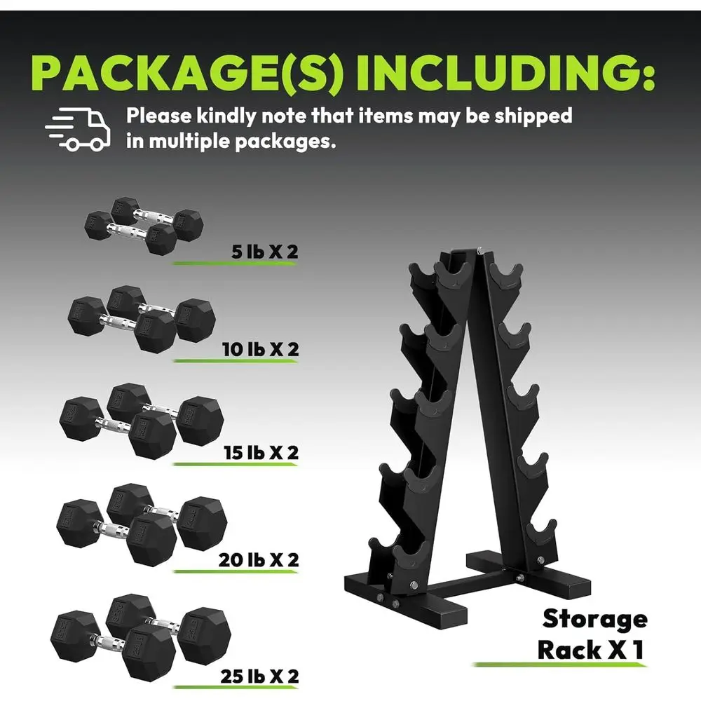 Hex Dumbbells with A-E Rack, 1 - огляд і ціна Home Gym Design