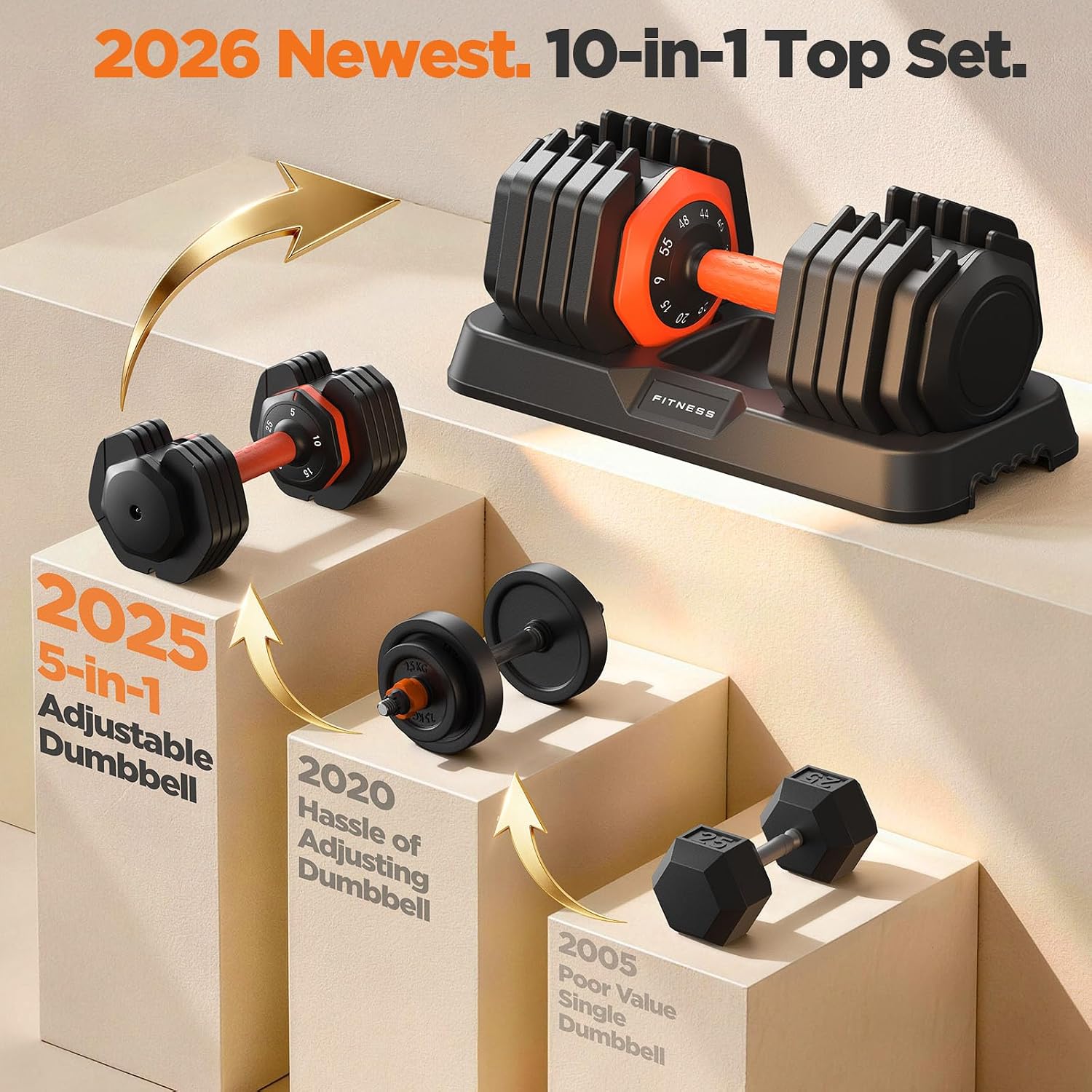 Adjustable Dumbbell Set 5-in-1 - огляд і ціна Home Gym In A Box